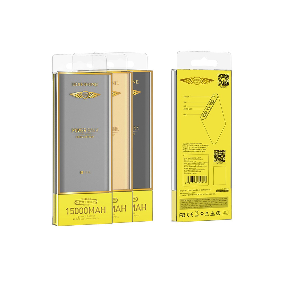 Հեռախոսի Լիցքավորիչ |BOROFONE BT19A 15000mAh, изображение 5