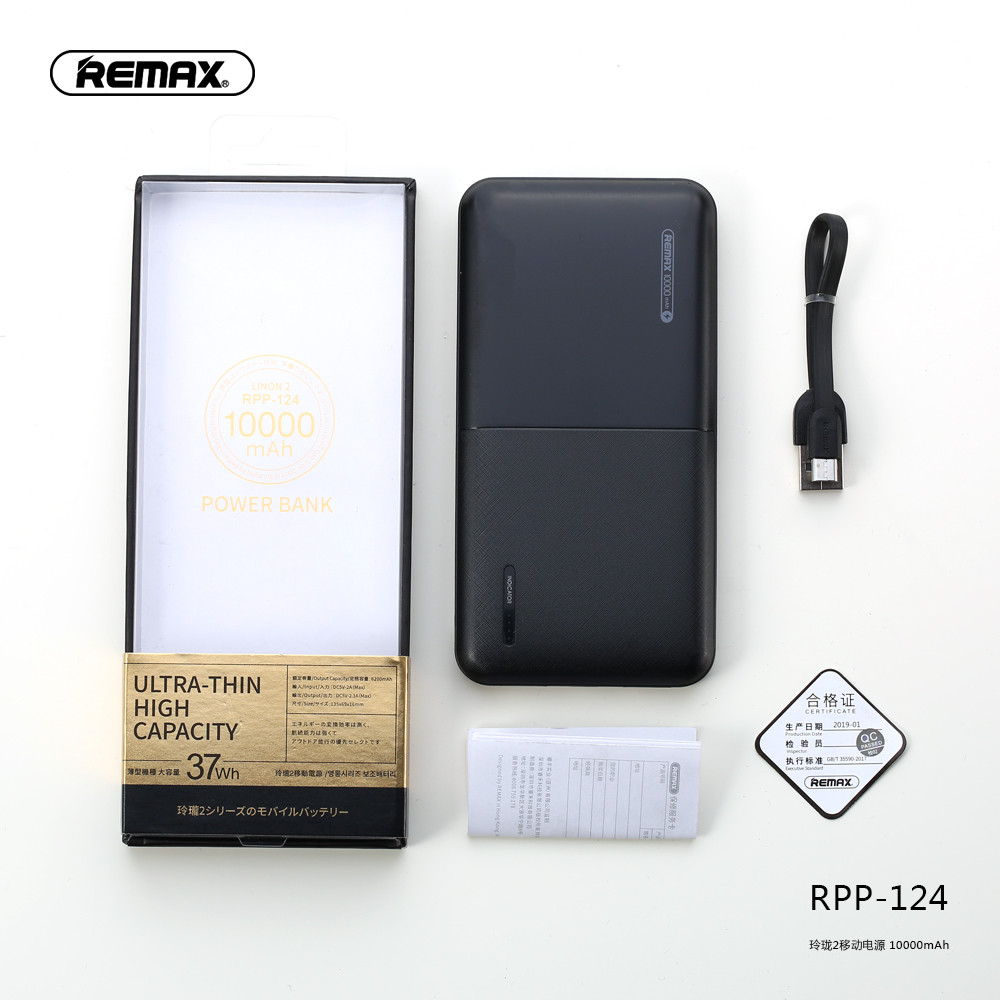 Հեռախոսի Լիցքավորիչ Power Bank|REMAX RPP-124 10000mAh, изображение 3
