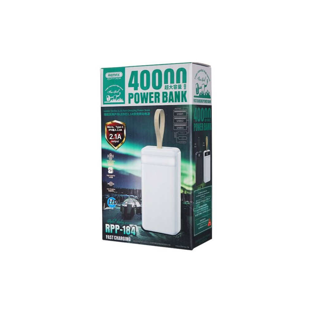 Հեռախոսի Լիցքավորիչ Power Bank REMAX RPP-184 40000mAh, изображение 6