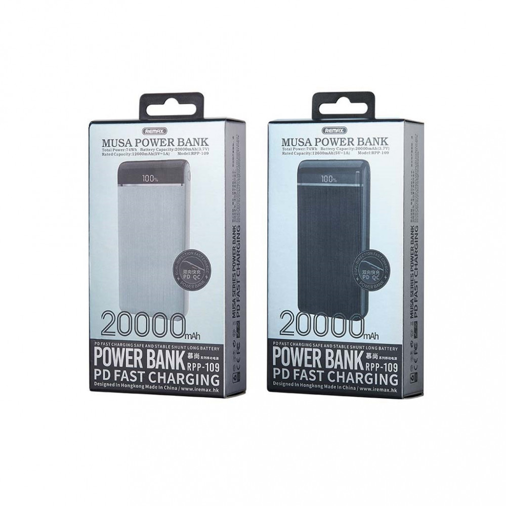 Հեռախոսի Լիցքավորիչ Power Bank REMAX RPP-109 20000mAh (QC+PD), изображение 5
