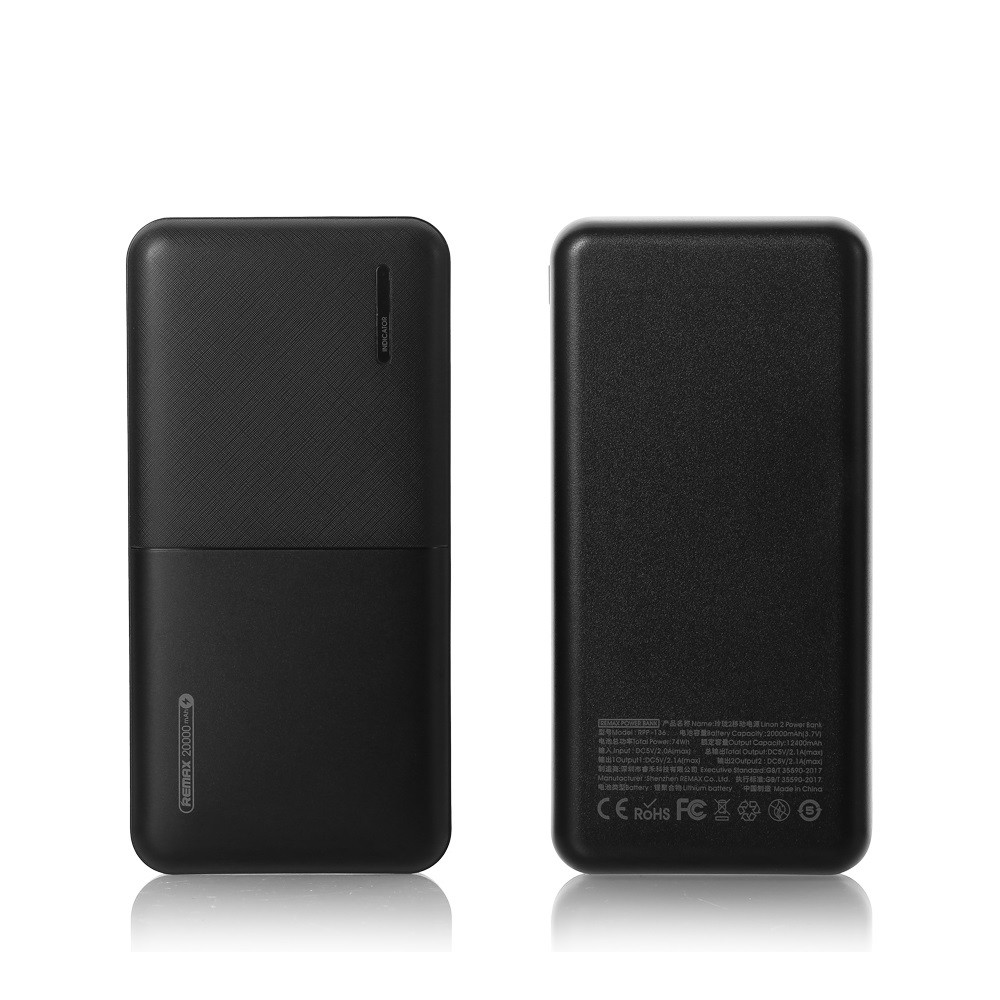 Հեռախոսի Լիցքավորիչ Power Bank REMAX RPP-136 20000mAh, изображение 2