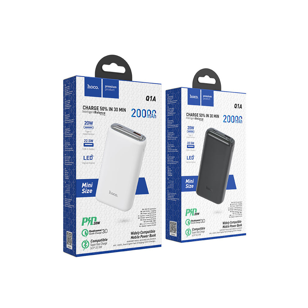 Հեռախոսի Լիցքավորիչ Power Bank HOCO Q1A 20000mAh (QC3.0+PD3.0), изображение 6